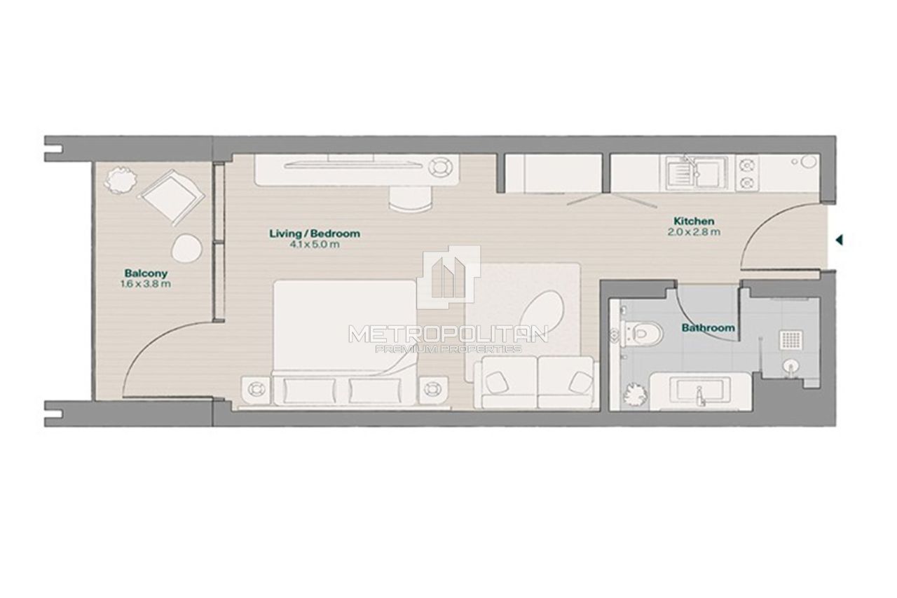 Апартаменты в Дубае, ОАЭ, 39 м² - фото 18