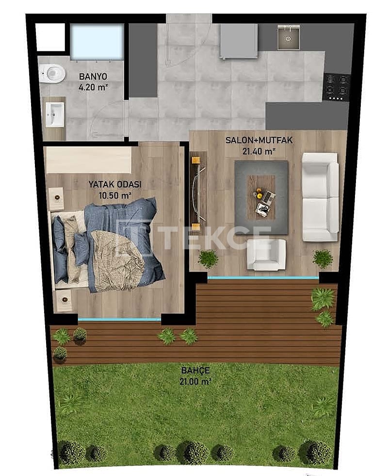 Апартаменты в Анталии, Турция, 112 м² - фото 19
