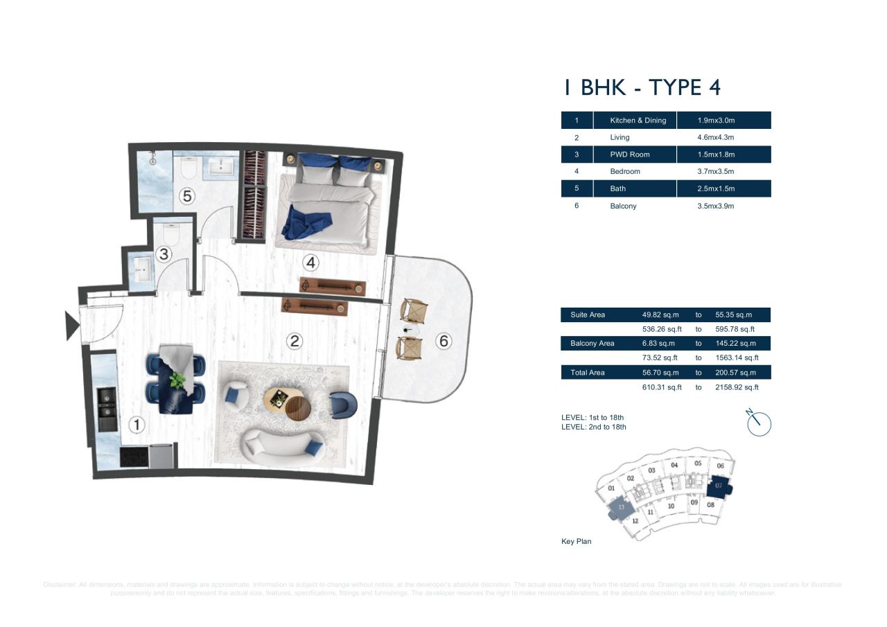 Апартаменты в Рас-эль-Хайме, ОАЭ, 74 м² - фото 10
