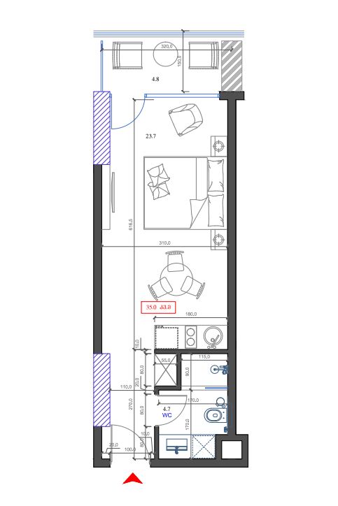 Квартира в Батуми, Грузия, 33.2 м² - фото 15