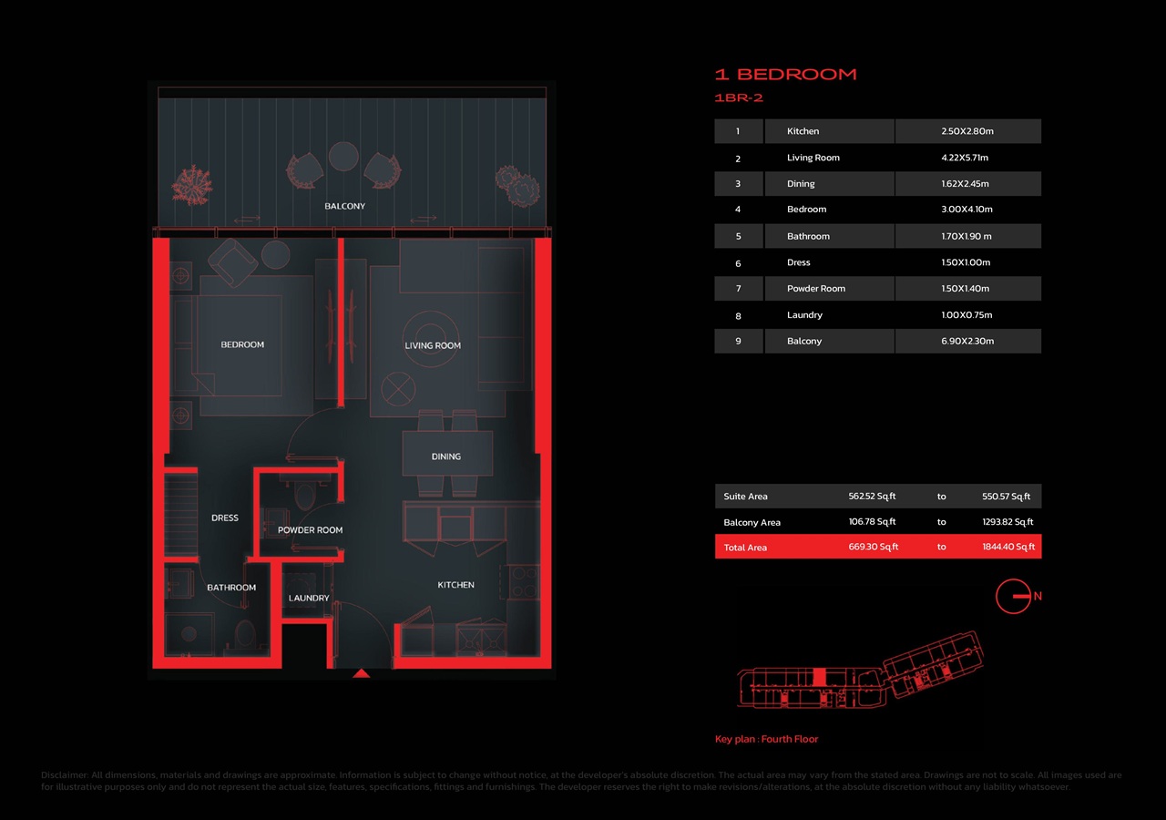 Апартаменты в Рас-эль-Хайме, ОАЭ, 42 м² - фото 13