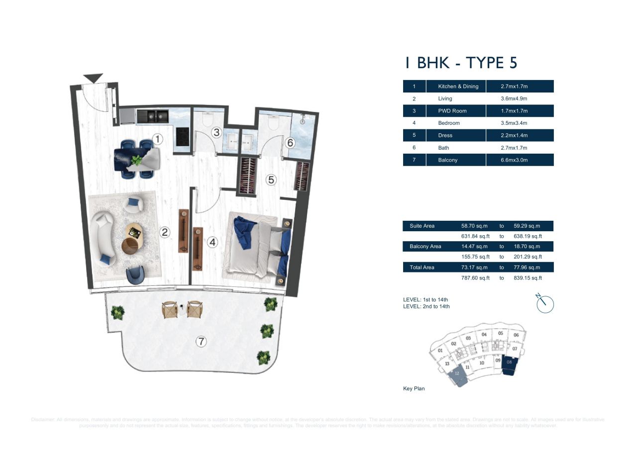 Апартаменты в Рас-эль-Хайме, ОАЭ, 44 м² - фото 11