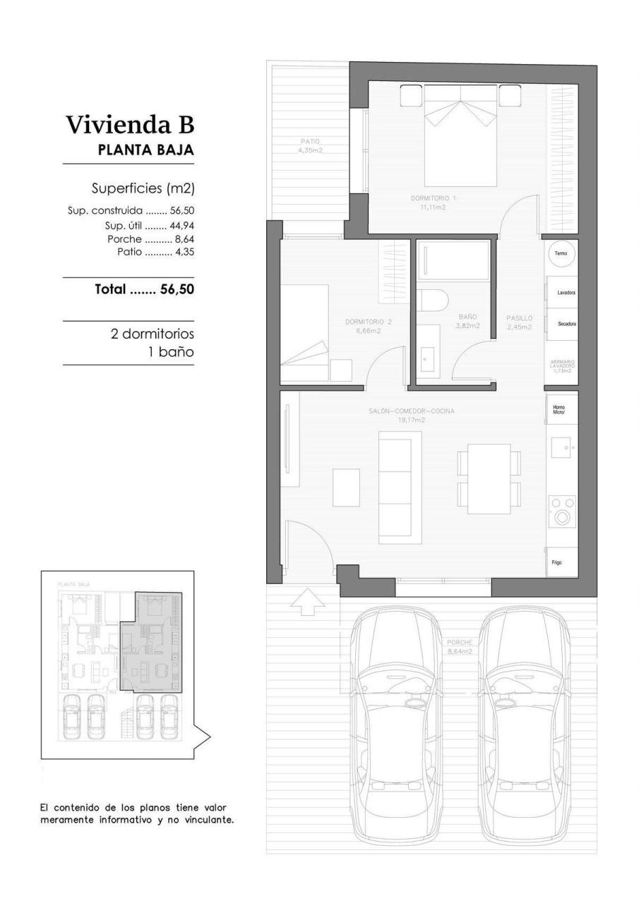 Апартаменты Benejúzar, Испания, 56 м² - фото 7