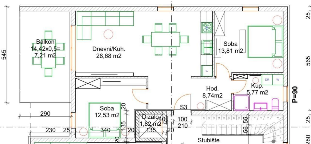 Квартира в Перое, Хорватия, 83.9 м² - фото 2