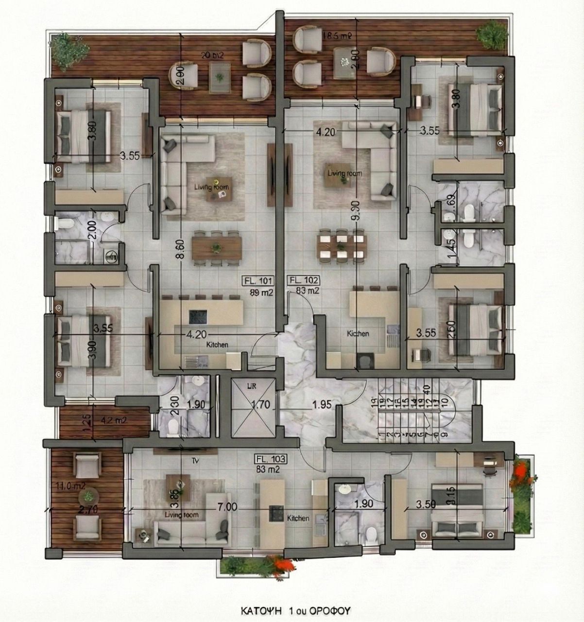 Апартаменты в Пафосе, Кипр, 115 м² - фото 10