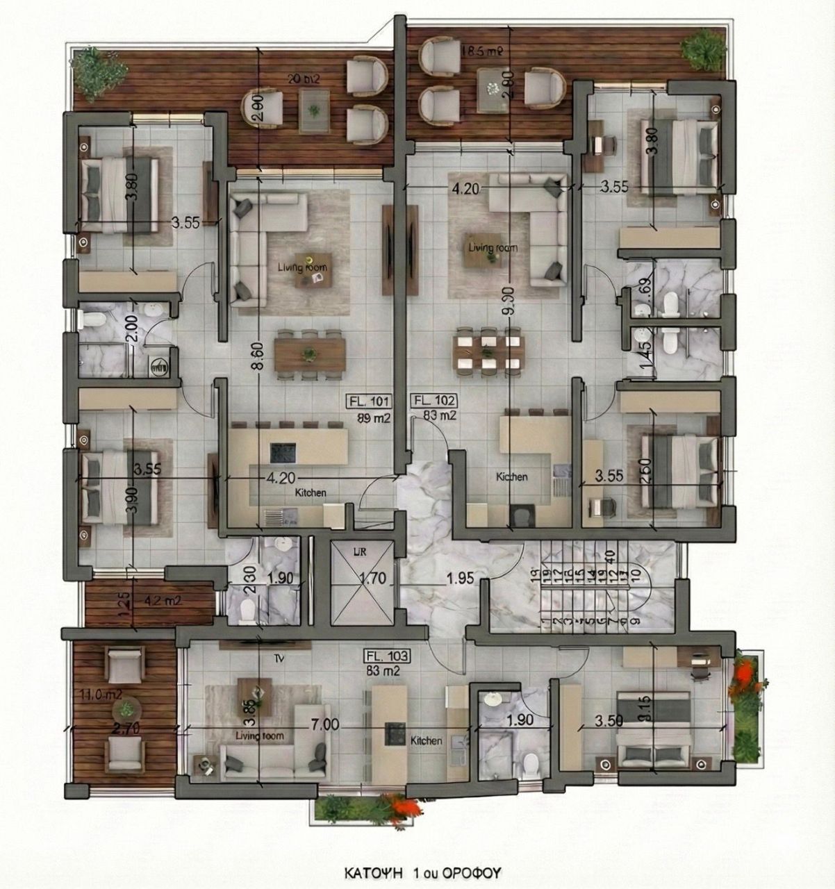 Апартаменты в Пафосе, Кипр, 102 м² - фото 10