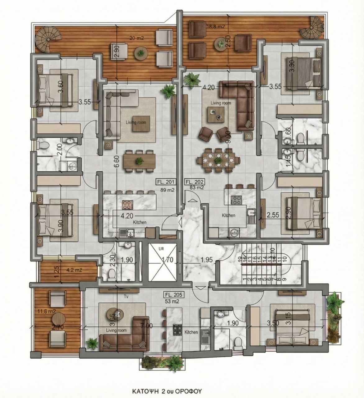 Апартаменты в Пафосе, Кипр, 64 м² - фото 10