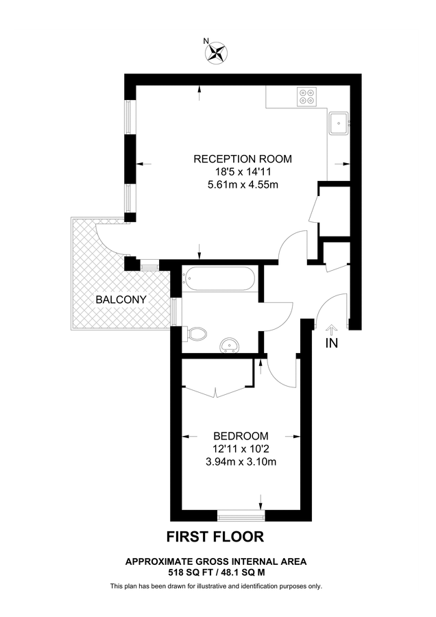 Квартира в Лондоне, Великобритания, 48 м² - фото 7