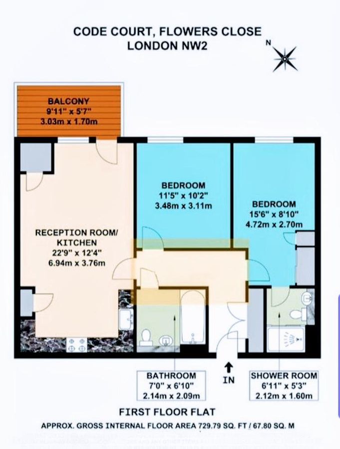 Квартира в Лондоне, Великобритания, 68 м² - фото 8