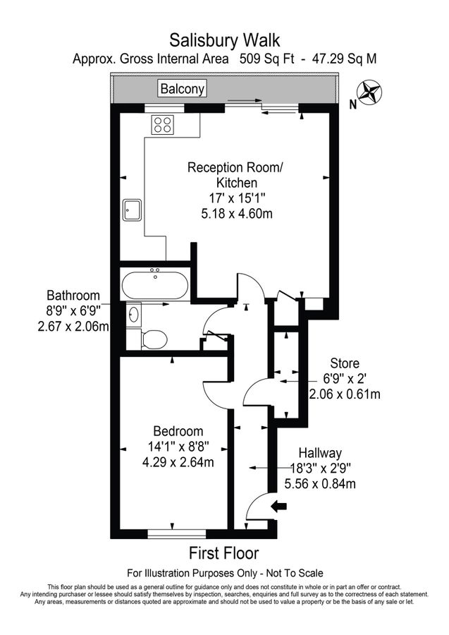 Квартира в Лондоне, Великобритания, 47 м² - фото 9