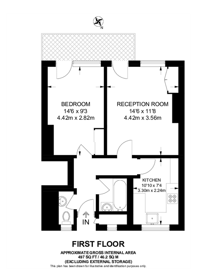 Квартира в Лондоне, Великобритания, 46 м² - фото 9