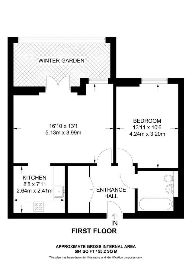 Квартира в Лондоне, Великобритания, 55 м² - фото 10