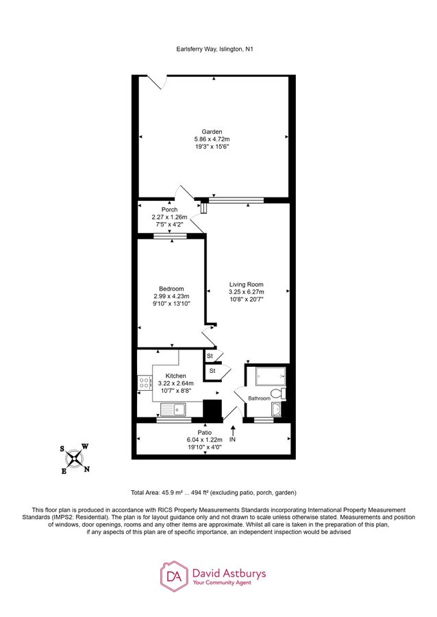 Квартира в Лондоне, Великобритания, 46 м² - фото 10