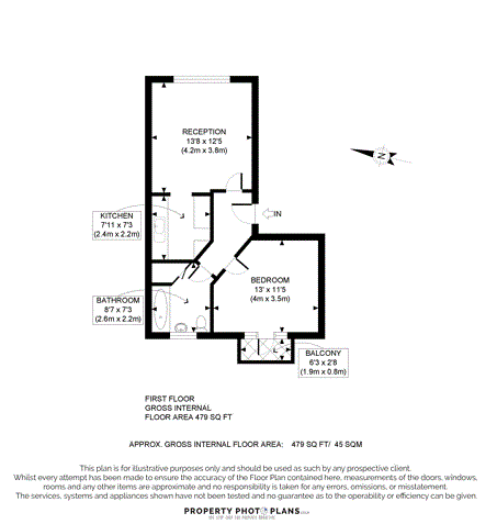 Квартира в Лондоне, Великобритания, 45 м² - фото 12