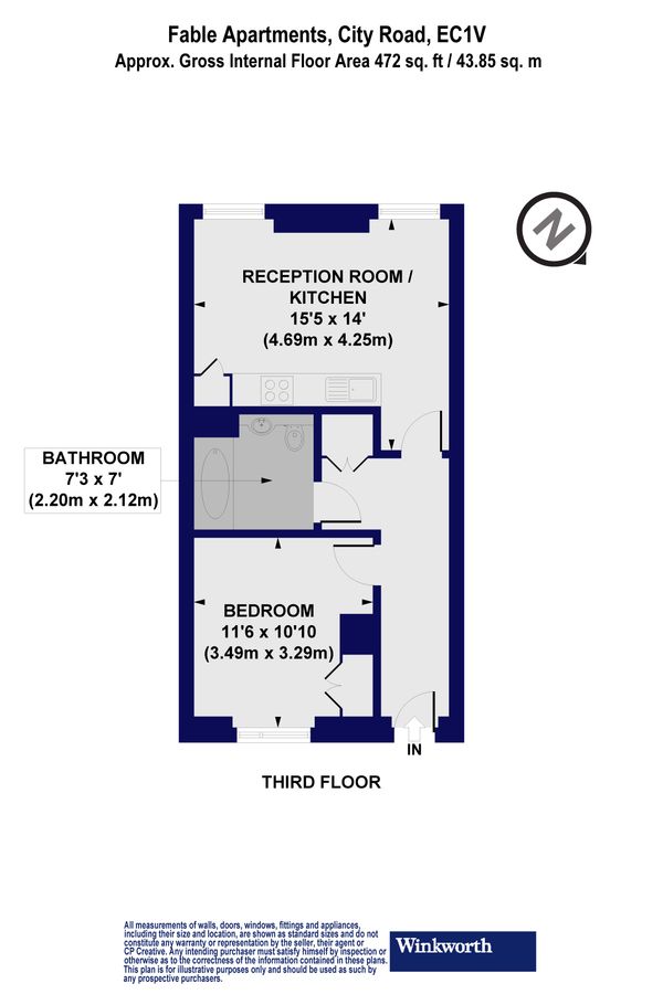 Квартира в Лондоне, Великобритания, 44 м² - фото 13