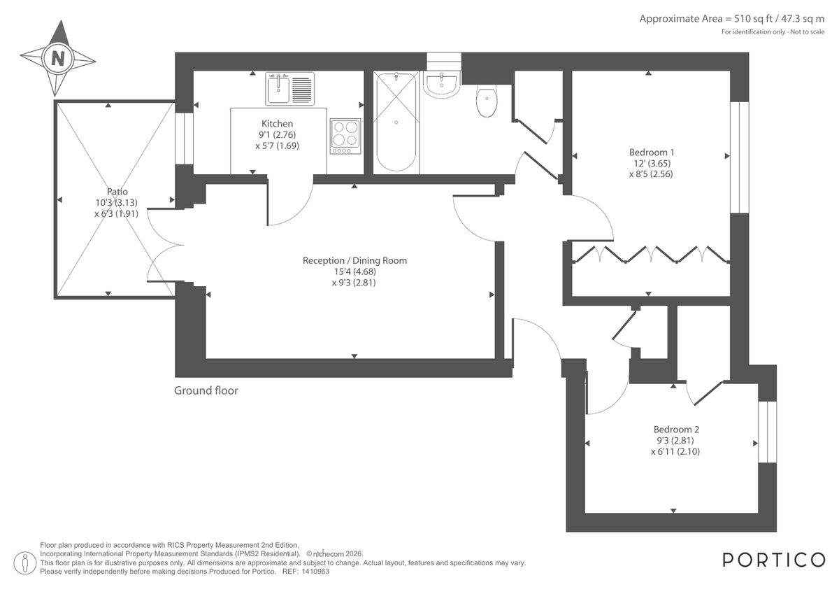 Квартира в Лондоне, Великобритания, 47 м² - фото 13