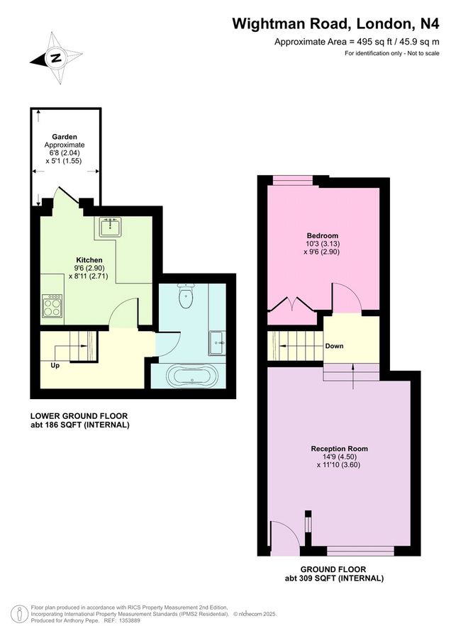 Квартира в Лондоне, Великобритания, 46 м² - фото 16