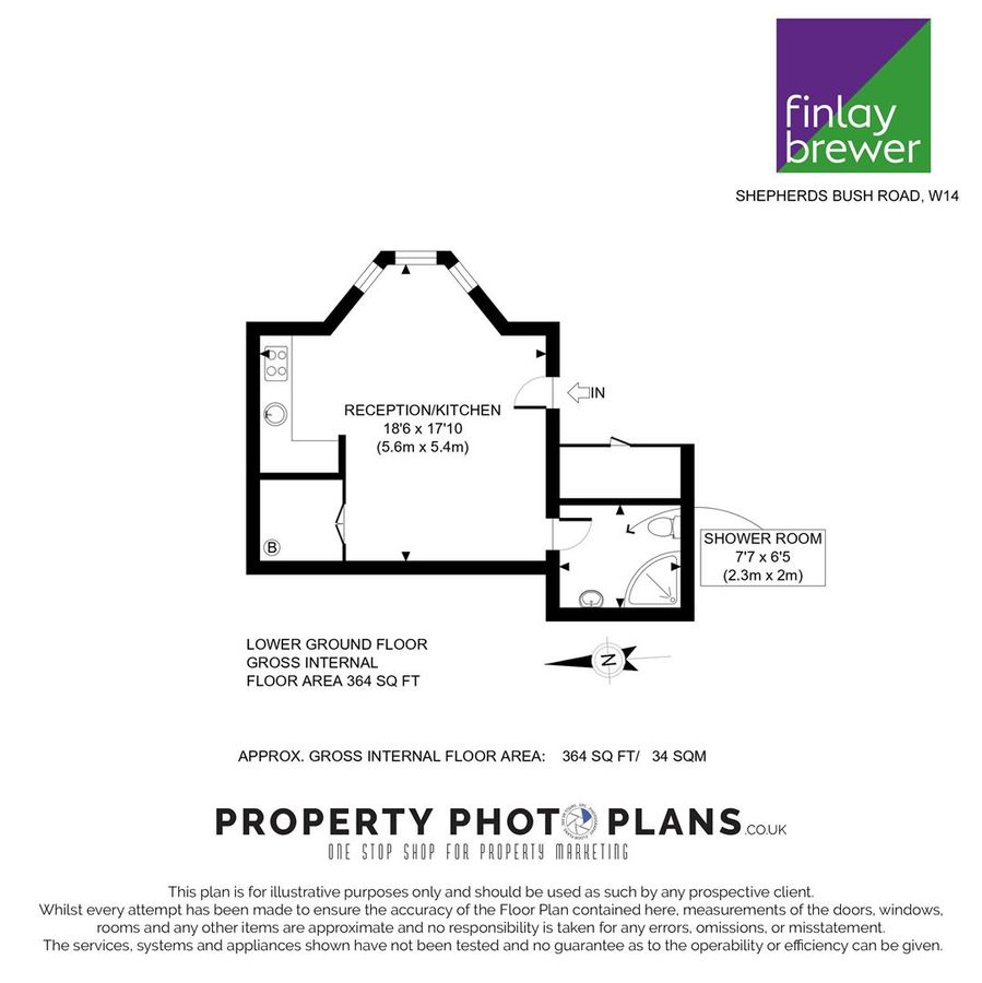 Квартира в Лондоне, Великобритания, 34 м² - фото 6