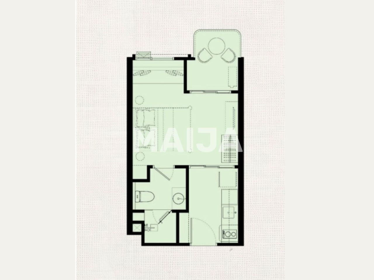 Апартаменты на острове Пхукет, Таиланд, 27 м² - фото 2