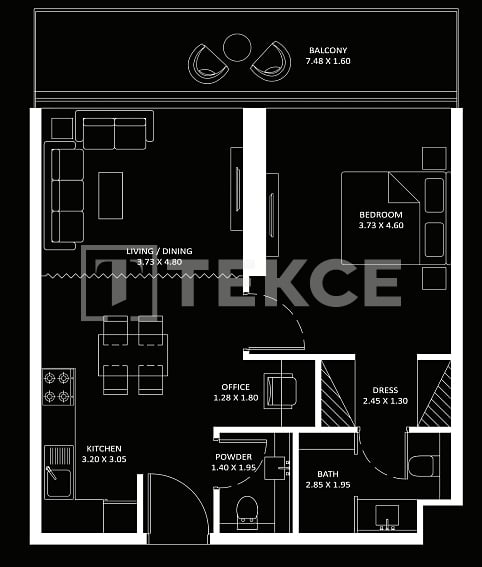 Апартаменты Бизнес-Бэй, ОАЭ, 138 м² - фото 18