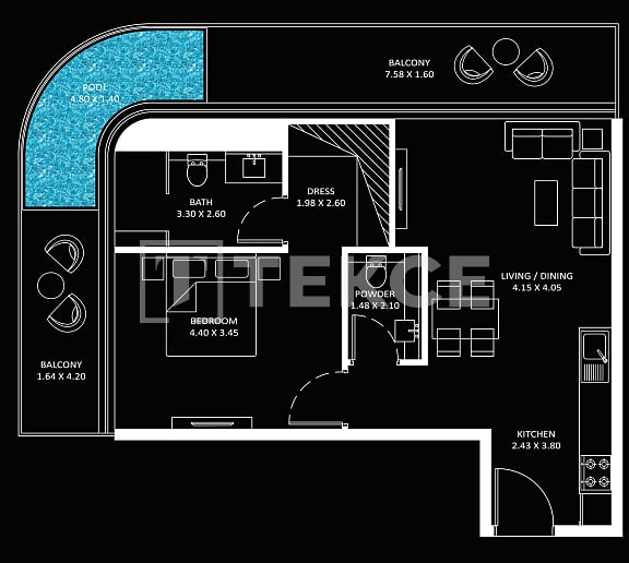 Апартаменты Бизнес-Бэй, ОАЭ, 97 м² - фото 19