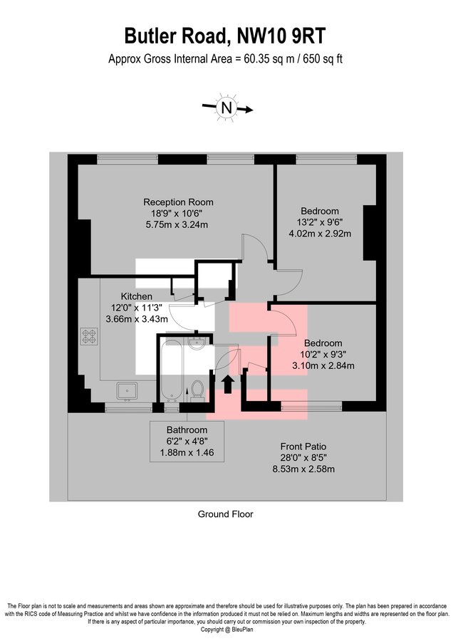 Квартира в Лондоне, Великобритания, 60 м² - фото 11