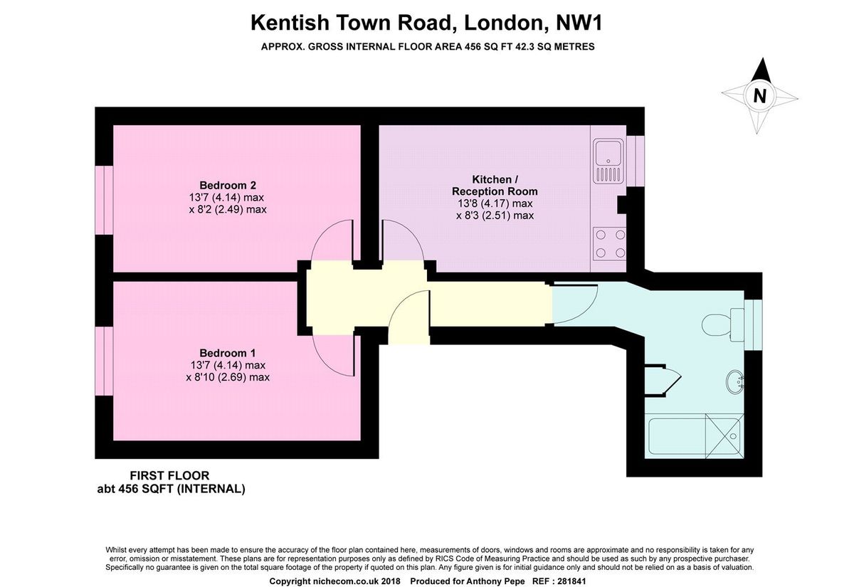 Квартира в Лондоне, Великобритания, 42 м² - фото 13