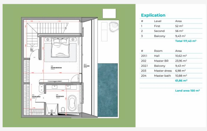 Вилла в Нуса Дуа, Индонезия, 117 м² - фото 13