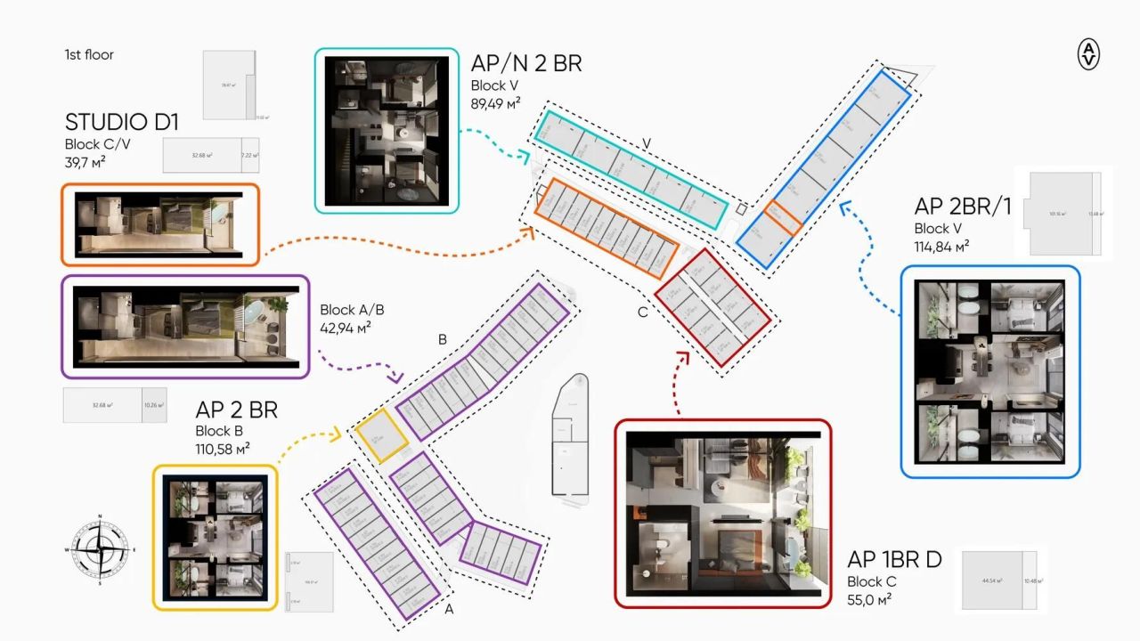 Апартаменты в Чангу, Индонезия, 48 м² - фото 2