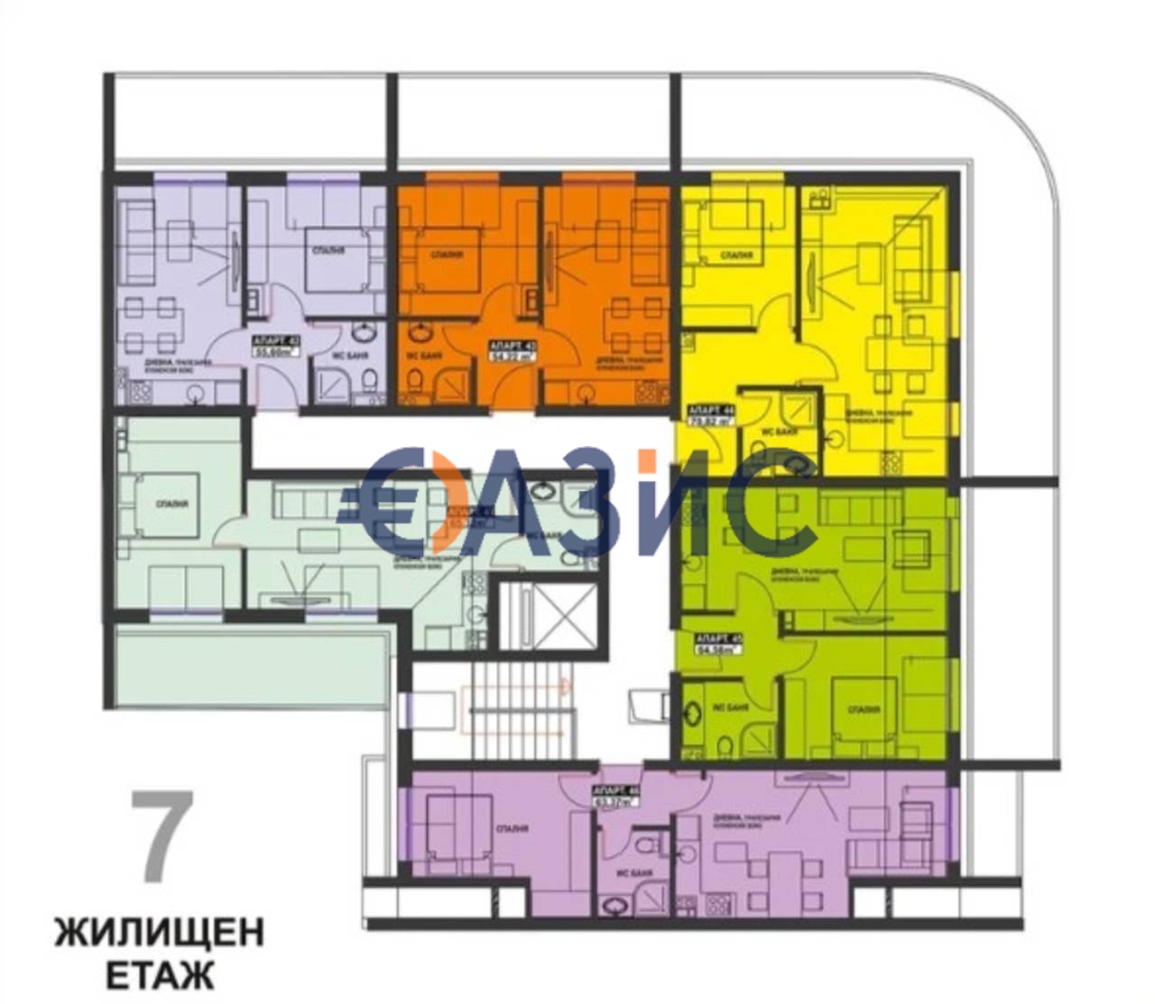 Апартаменты в Бургасе, Болгария, 65.3 м² - фото 12