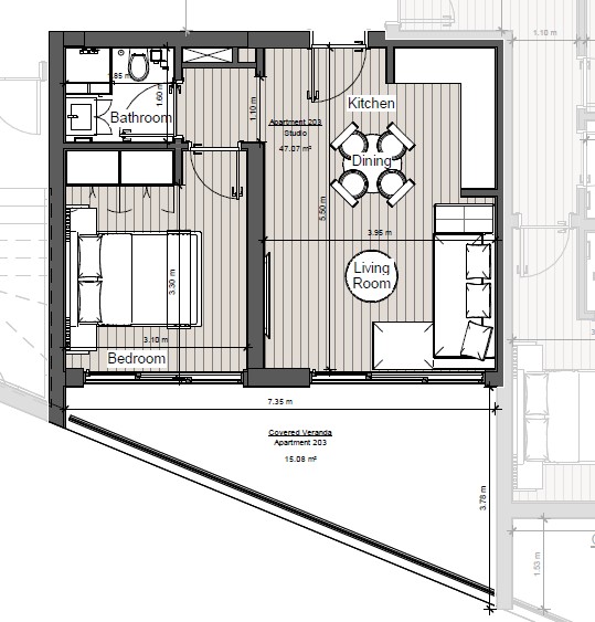 Апартаменты в Лимасоле, Кипр, 59 м² - фото 13