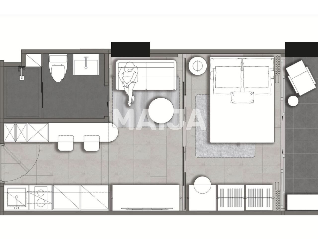 Апартаменты на острове Пхукет, Таиланд, 28 м² - фото 2