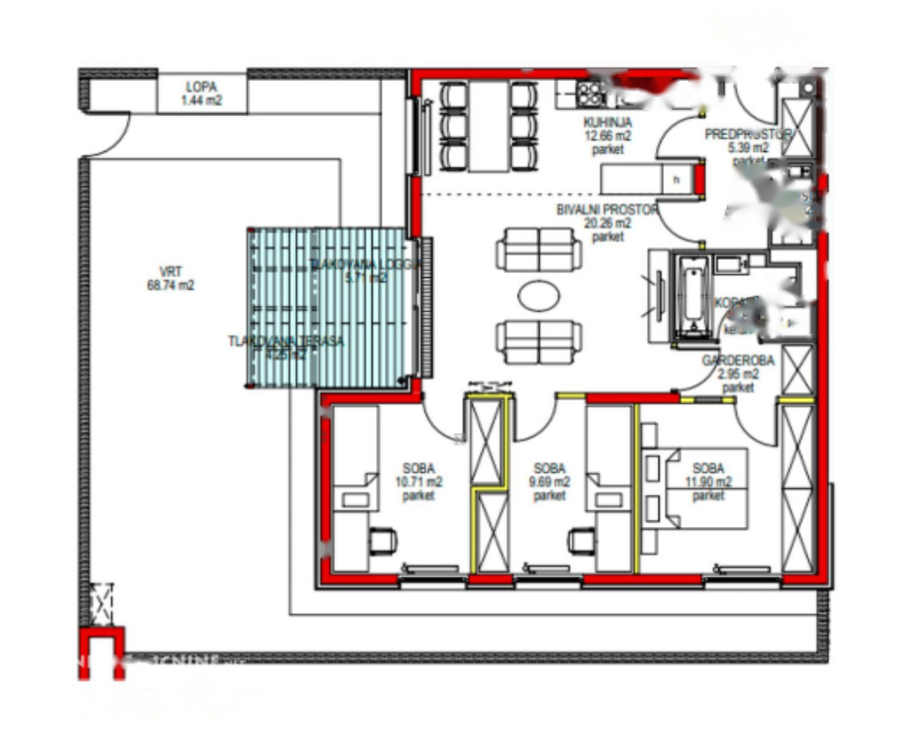 Квартира в Любляне, Словения, 93 м² - фото 15