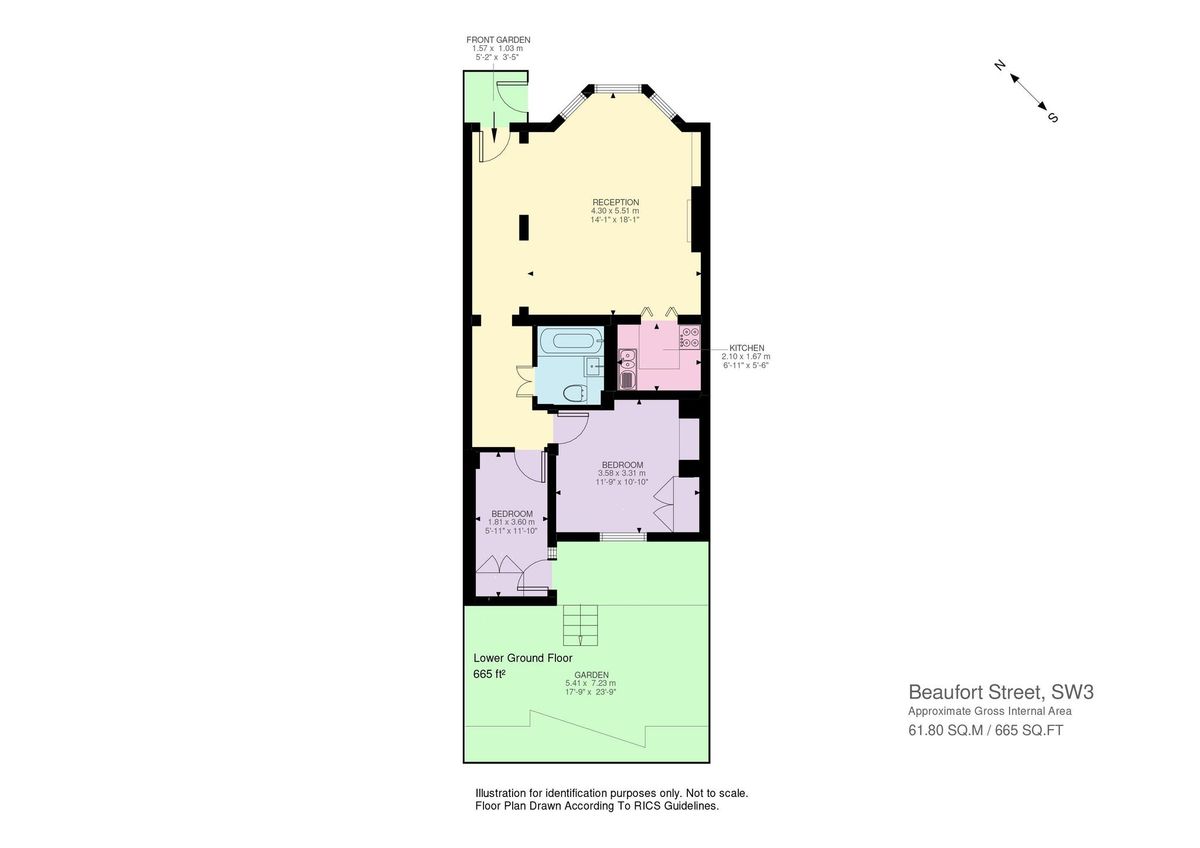 Квартира в Лондоне, Великобритания, 60 м² - фото 11