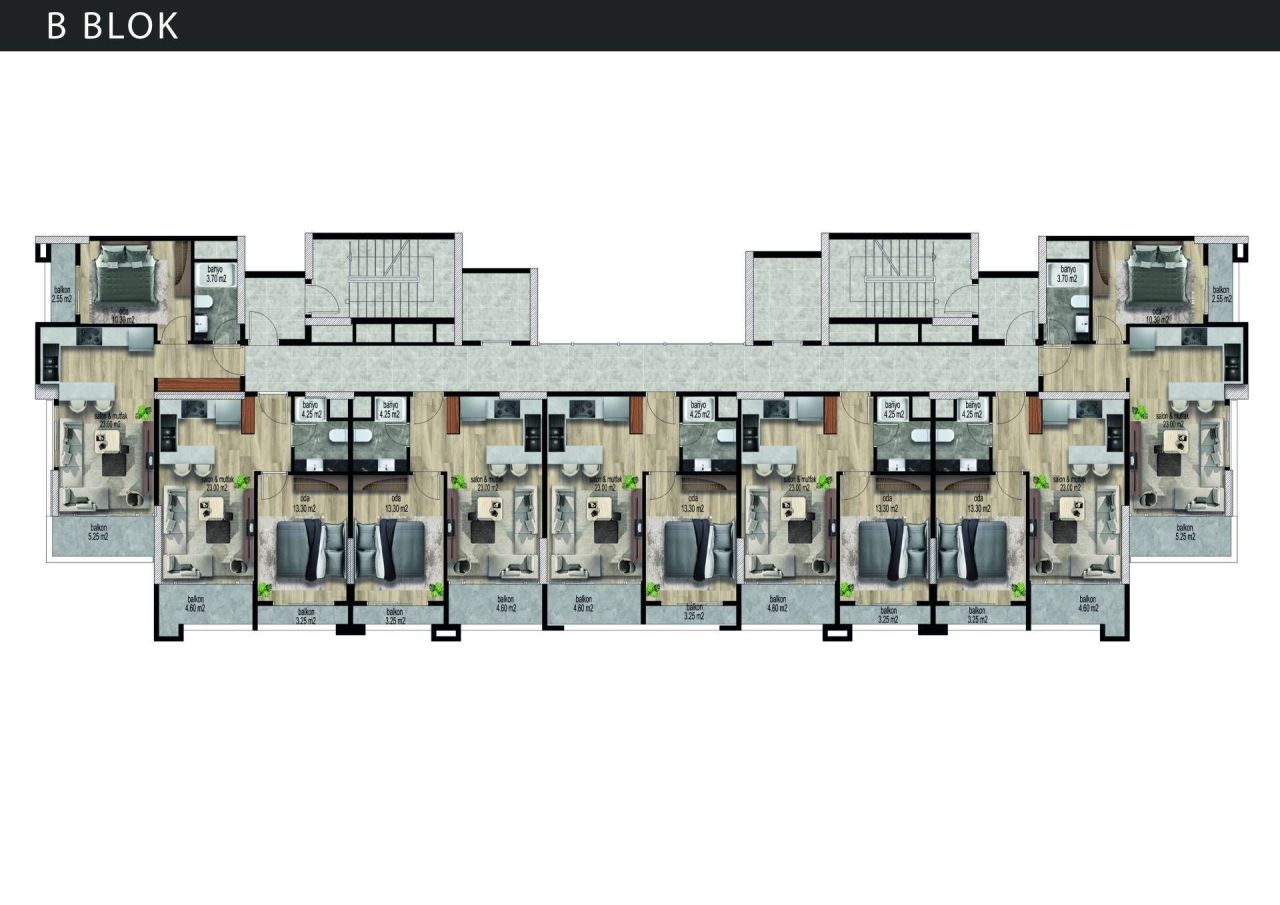 Квартира в Мерсине, Турция, 49 м² - фото 16