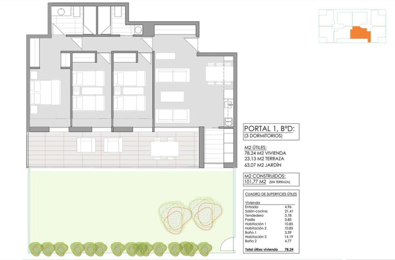 Апартаменты в Хавее, Испания, 101 м² - фото 13