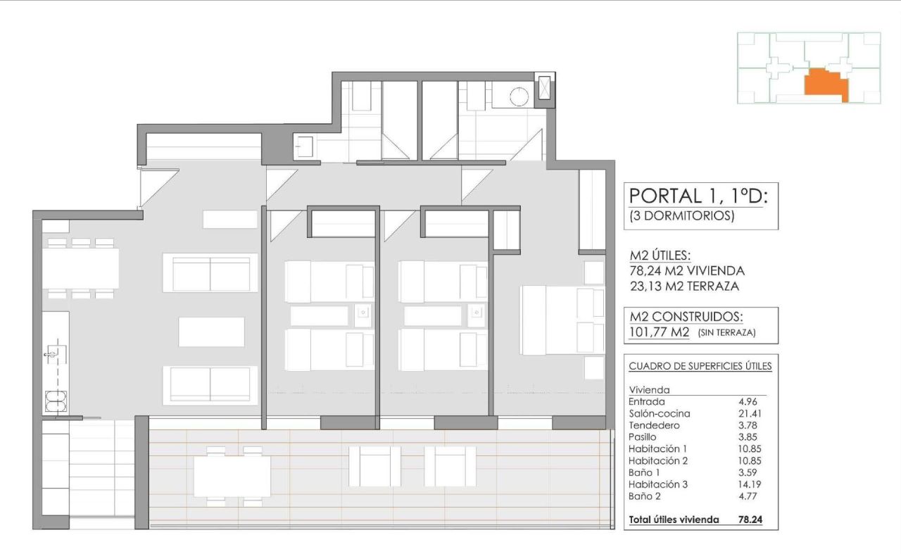 Апартаменты в Хавее, Испания, 101 м² - фото 18