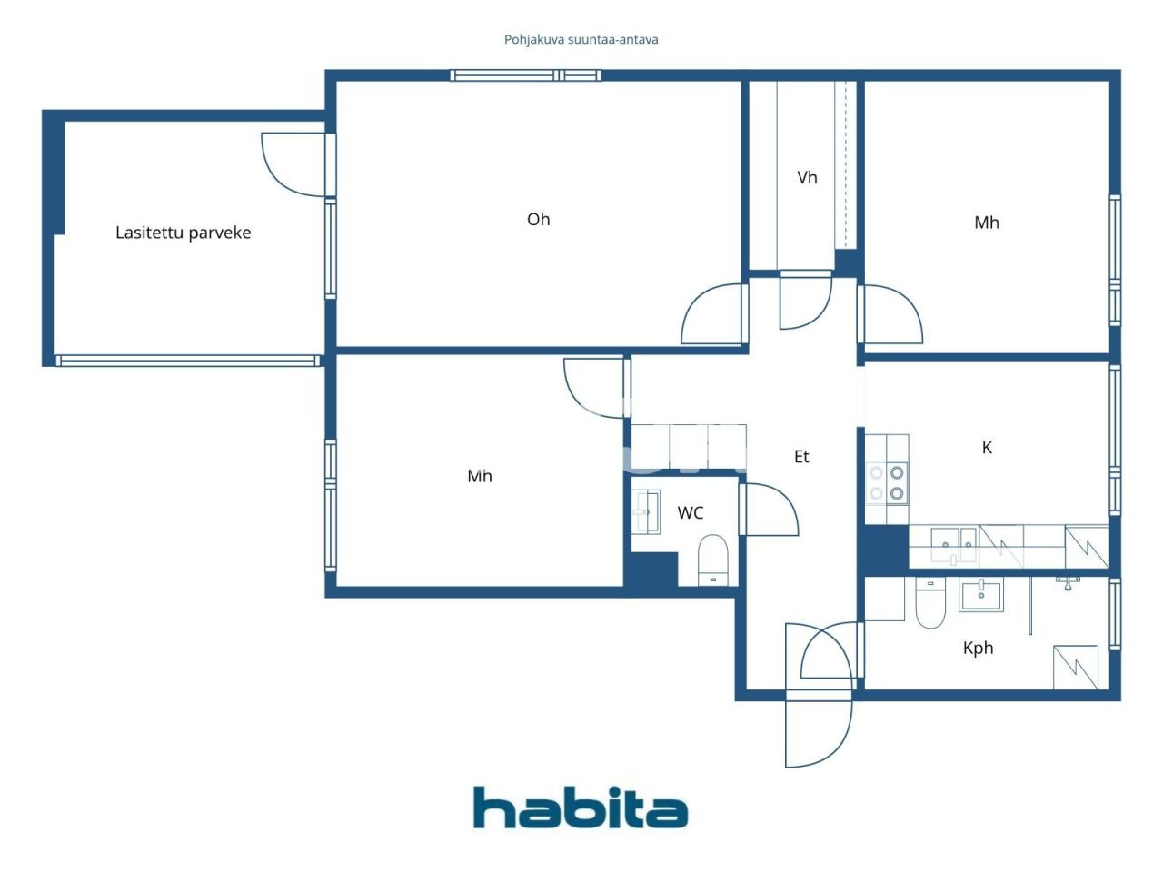 Апартаменты в Хельсинки, Финляндия, 76.5 м² - фото 2