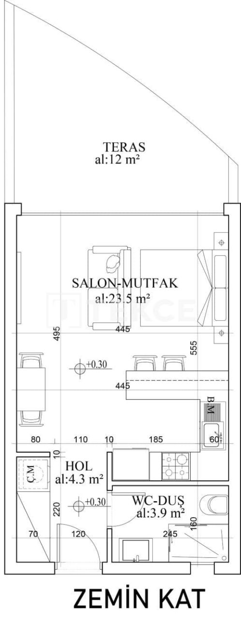 Апартаменты в Газимагусе, Кипр, 55 м² - фото 18