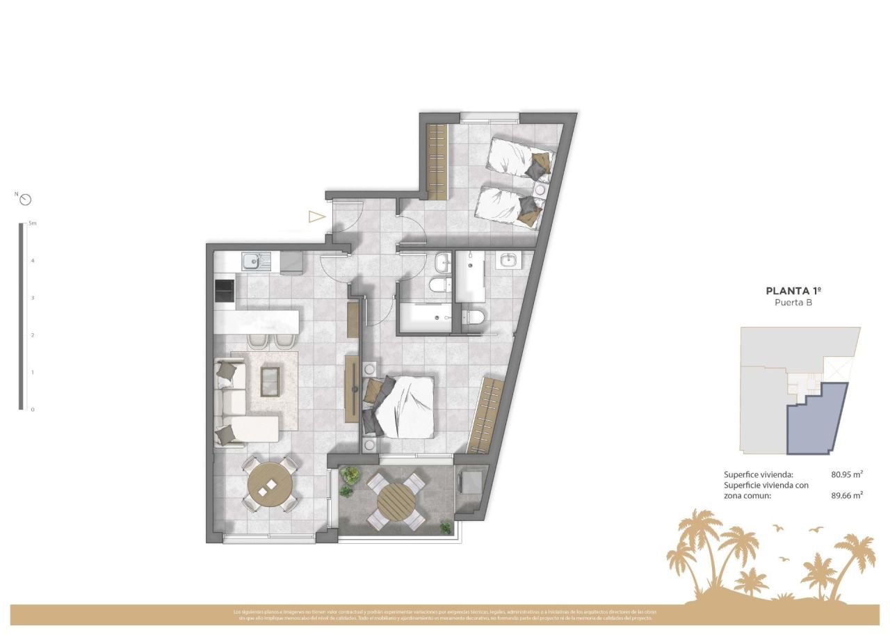 Апартаменты в Гуардамар-дель-Сегура, Испания, 72 м² - фото 8