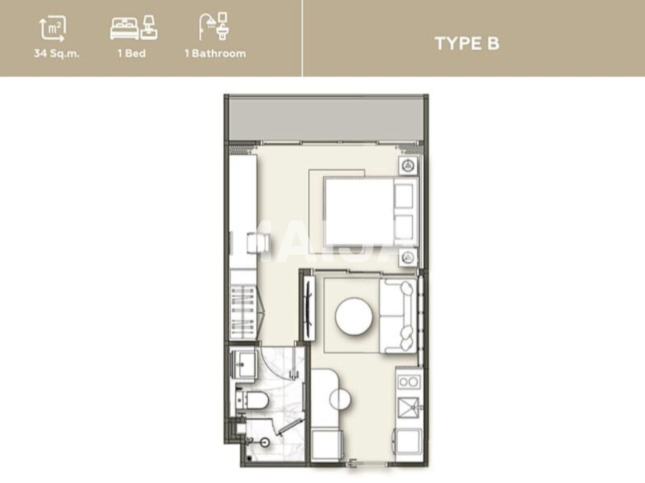 Апартаменты на острове Пхукет, Таиланд, 34 м² - фото 2