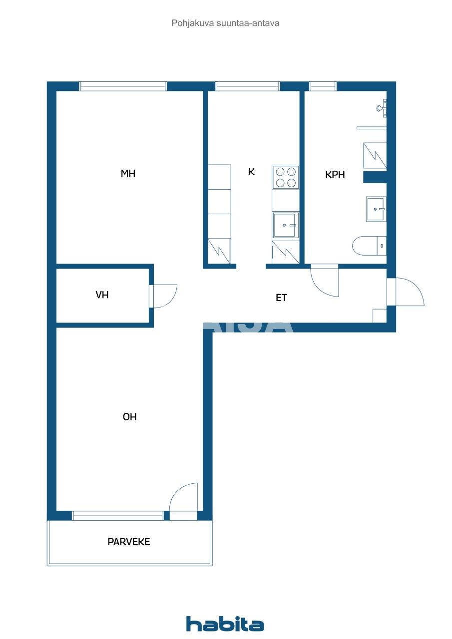 Апартаменты в Лахти, Финляндия, 60 м² - фото 2