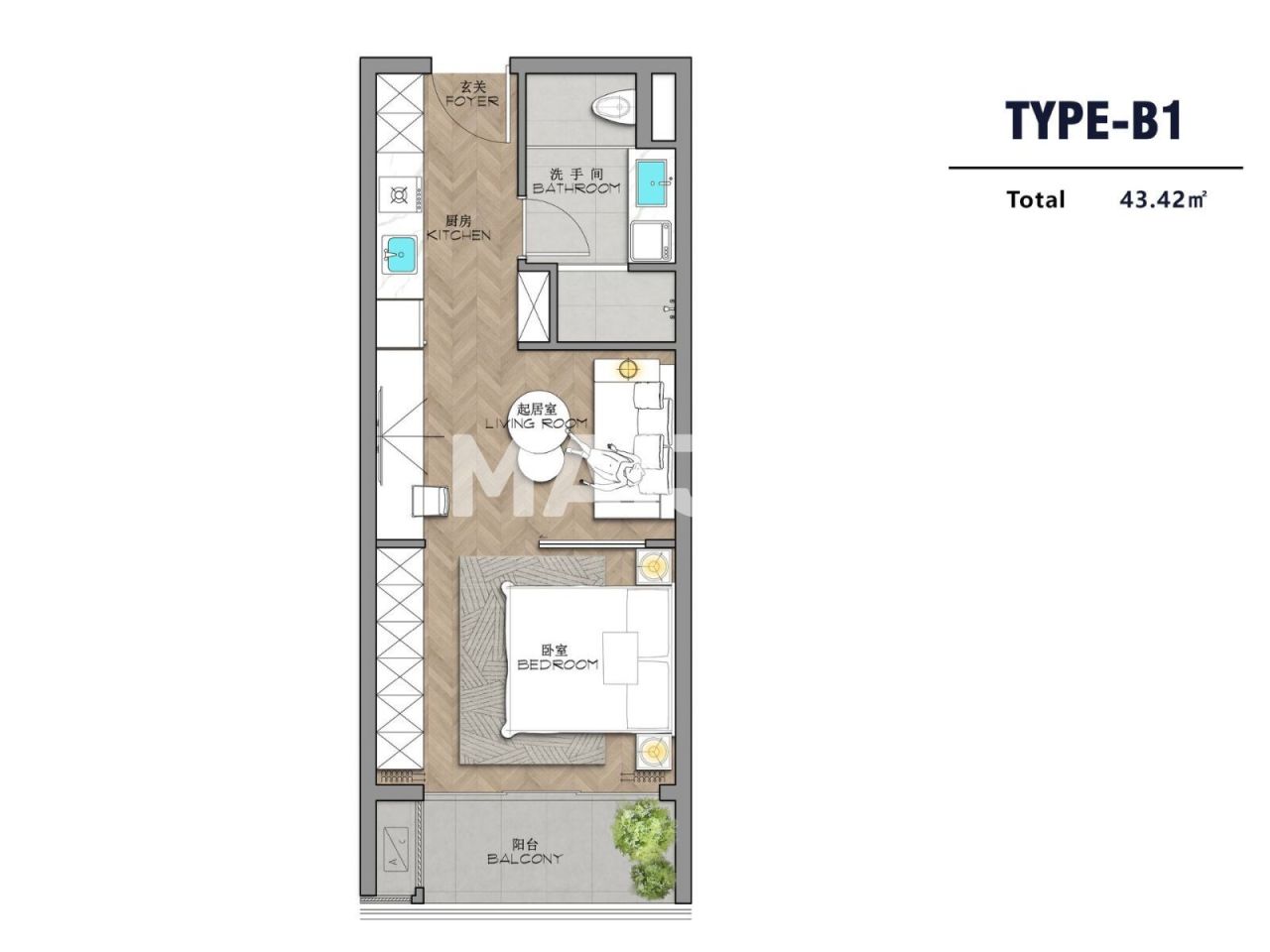 Апартаменты на острове Пхукет, Таиланд, 41 м² - фото 2