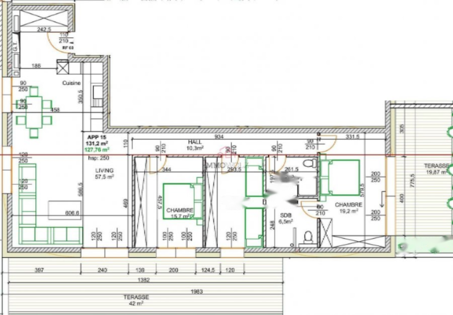 Квартира в Дикирхе, Люксембург, 131 м² - фото 3