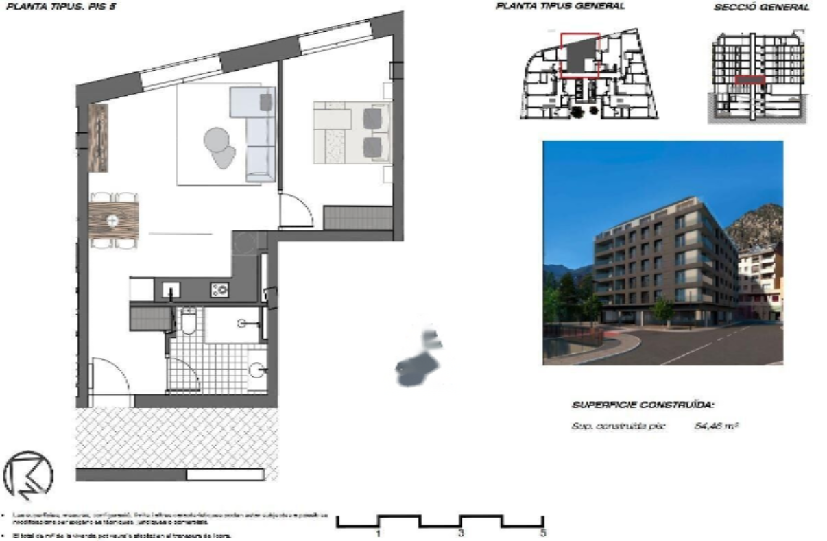 Квартира в Андорра-ла-Велье, Андорра, 54 м² - фото 4