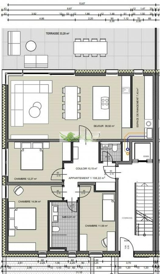 Квартира в Люксембурге, Люксембург, 109 м² - фото 4