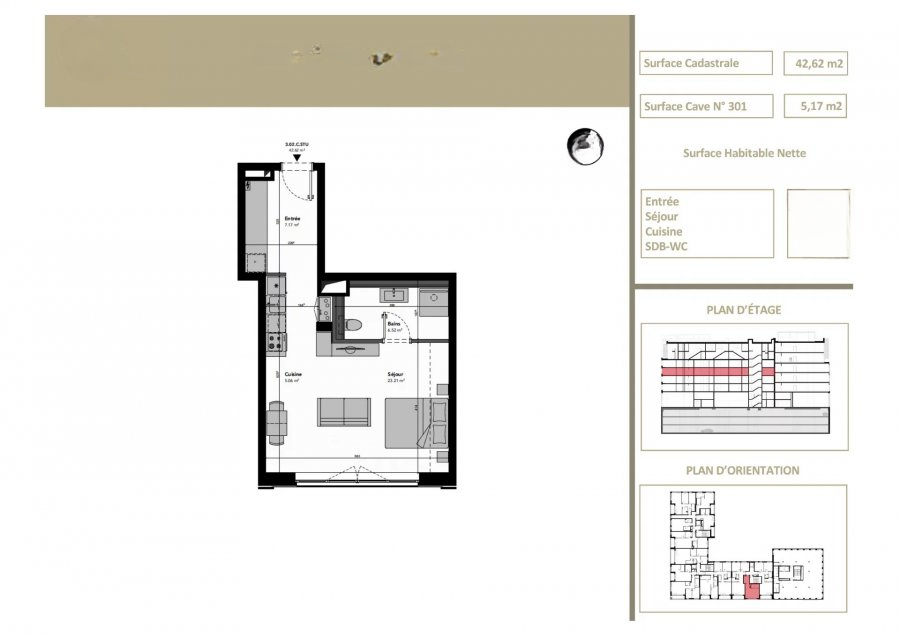Квартира в Люксембурге, Люксембург, 43 м² - фото 4