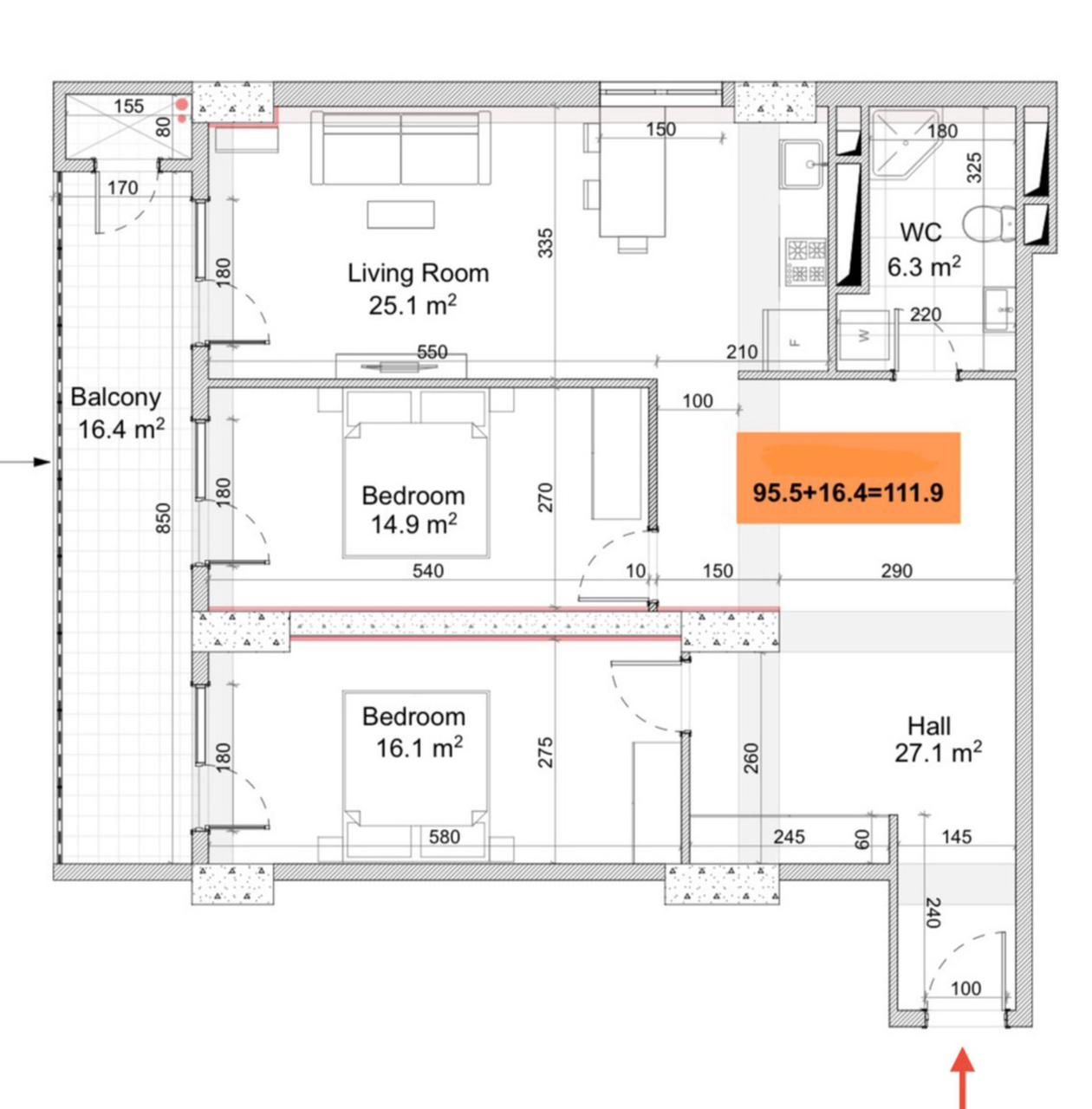 Квартира в Тбилиси, Грузия, 112 м² - фото 1