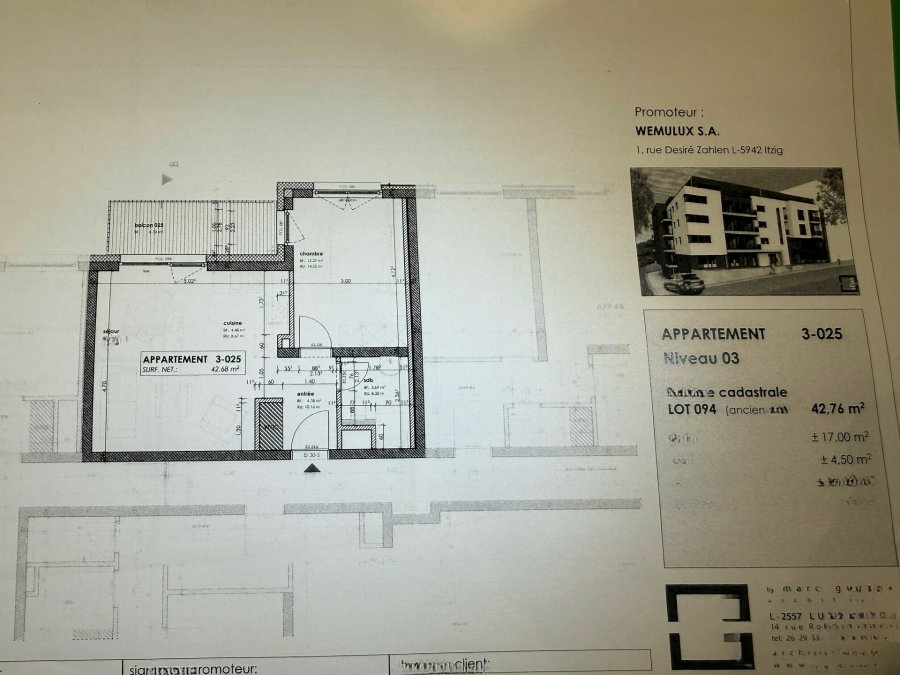 Квартира в Люксембурге, Люксембург, 43 м² - фото 7