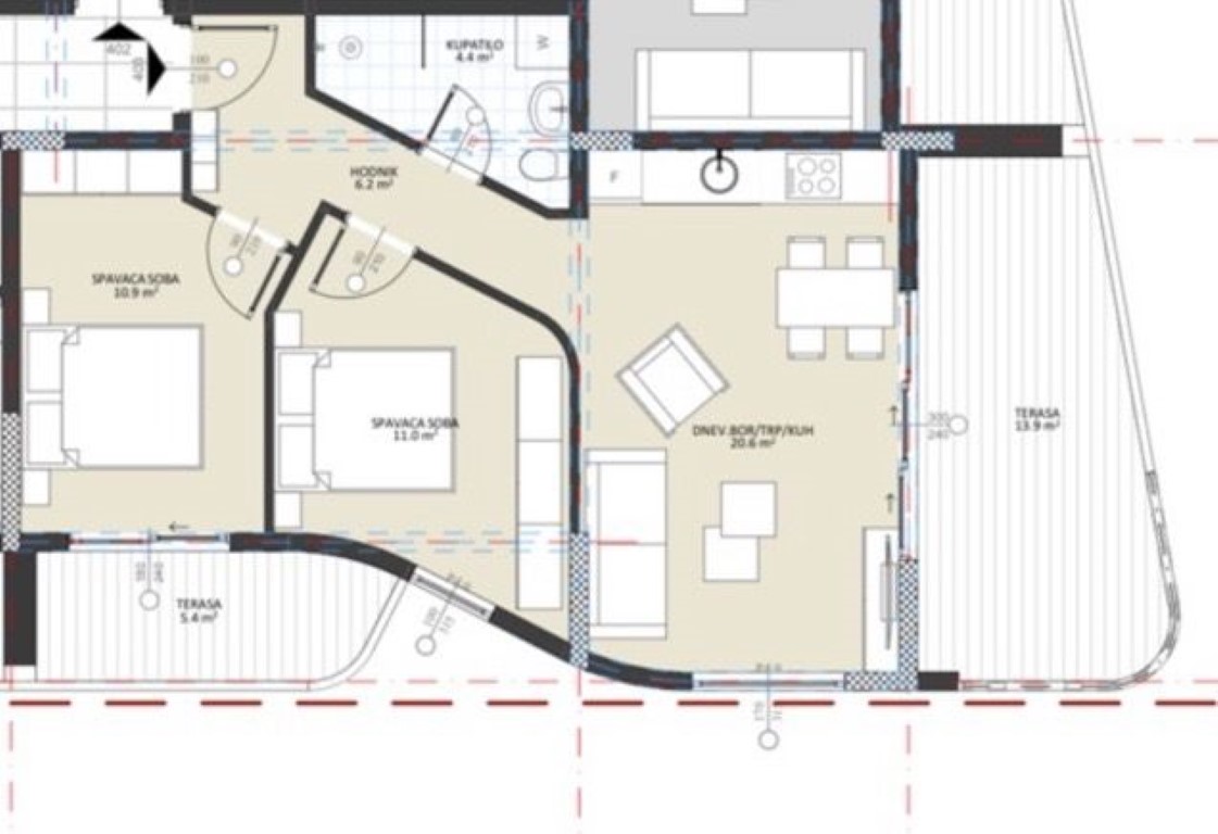 Квартира в Улцине, Черногория, 72 м² - фото 3